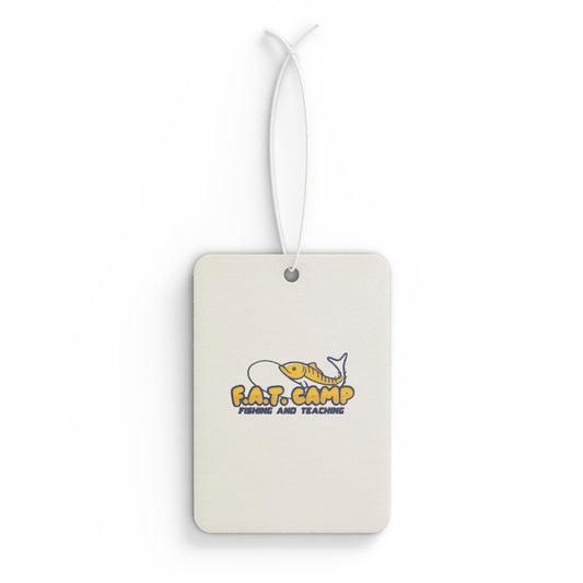 Fat Camp Whale Illustration Car Air Freshener | Cute Nautical Car Scent