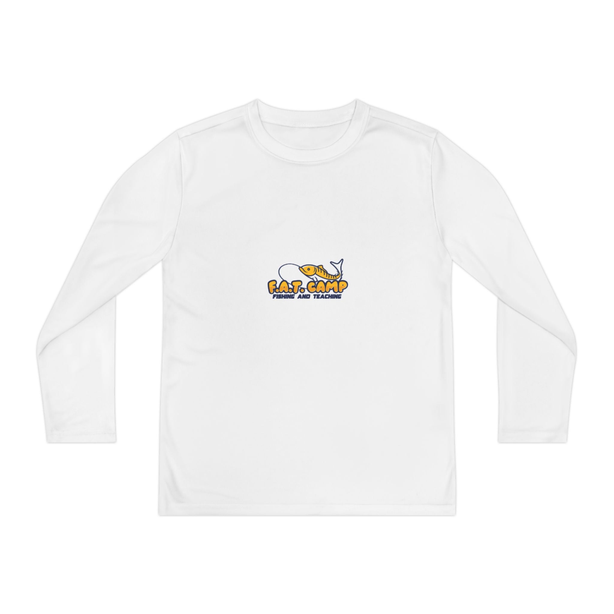 Eat Camp logo Youth Long Sleeve Tee | camper design, kids outdoor shirt
