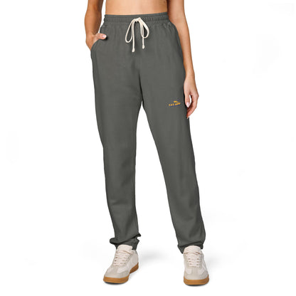 Tiny Sunrise Embroidered Sweatpants | Garment-Dyed Fleece Joggers