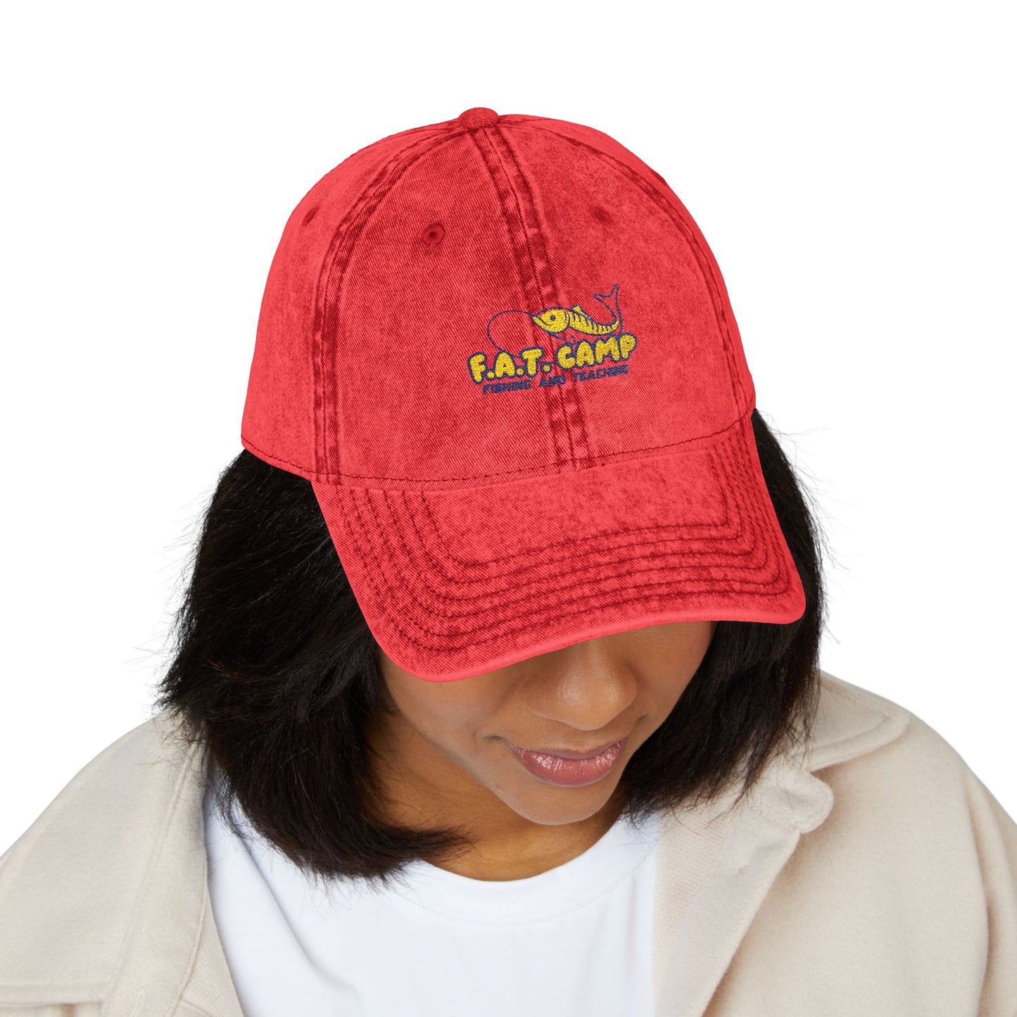 Tiny Sunflower Embroidery Vintage Cap | Distressed Baseball Hat