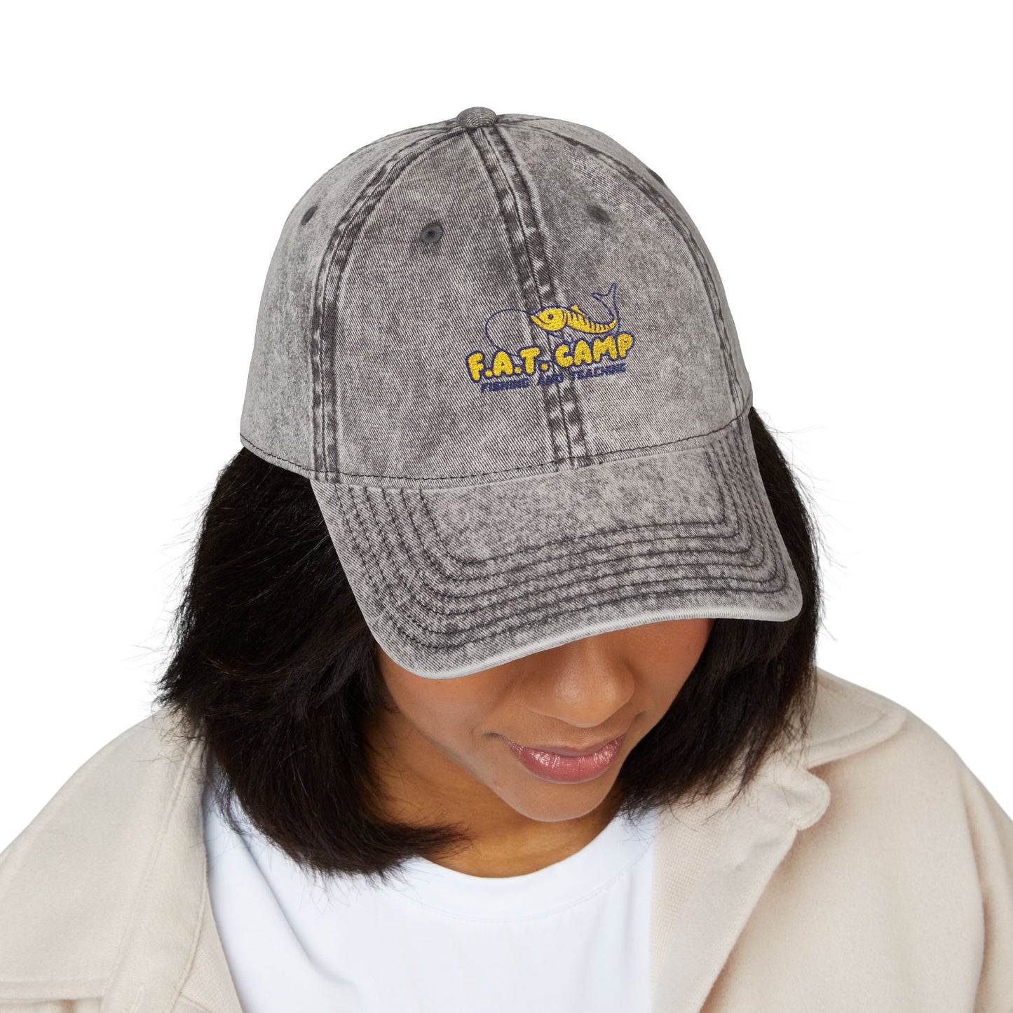 Tiny Sunflower Embroidery Vintage Cap | Distressed Baseball Hat