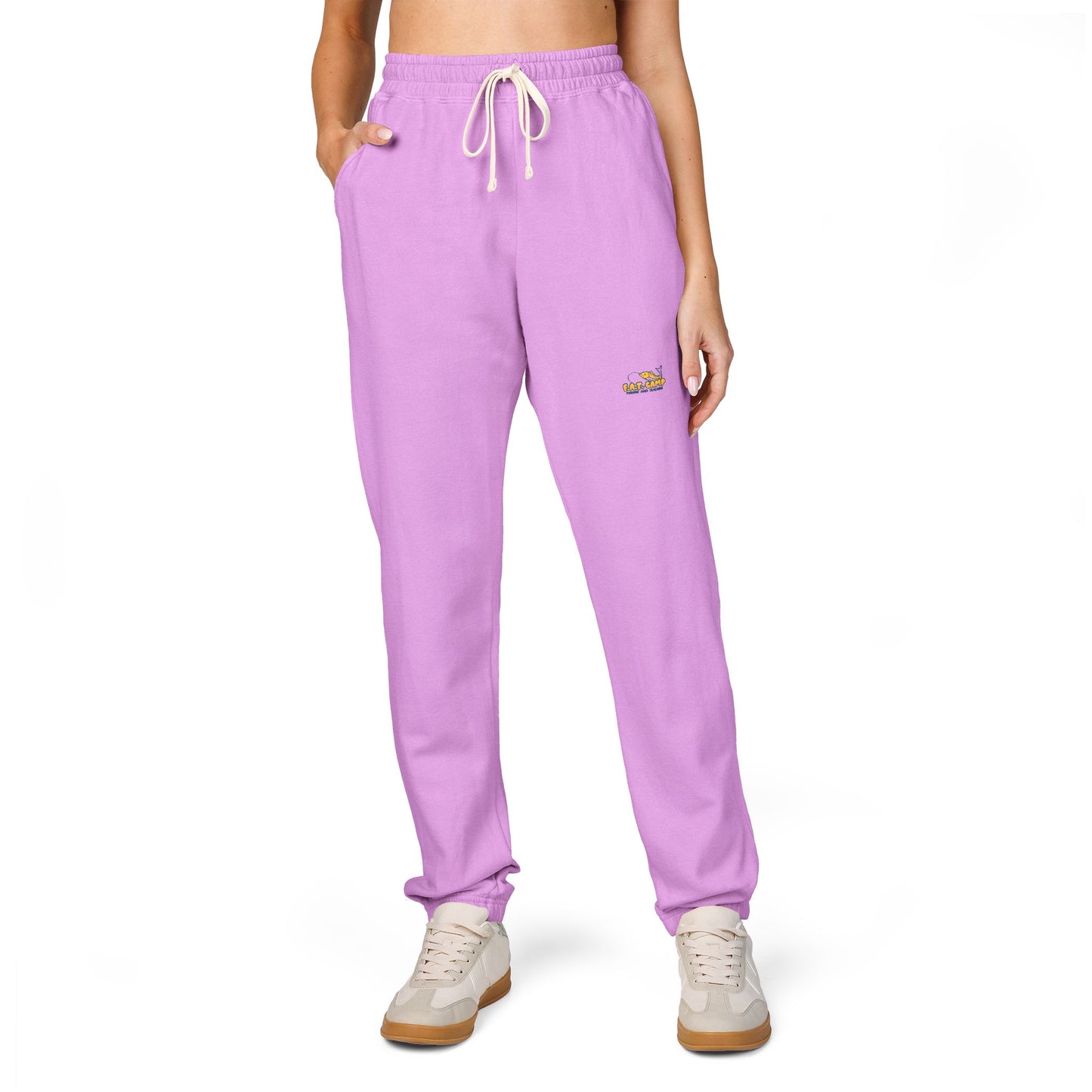 Tiny Sunrise Embroidered Sweatpants | Garment-Dyed Fleece Joggers