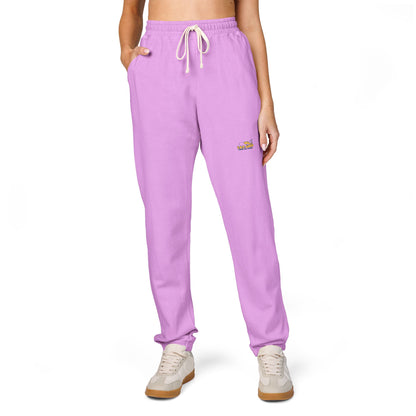 Tiny Sunrise Embroidered Sweatpants | Garment-Dyed Fleece Joggers