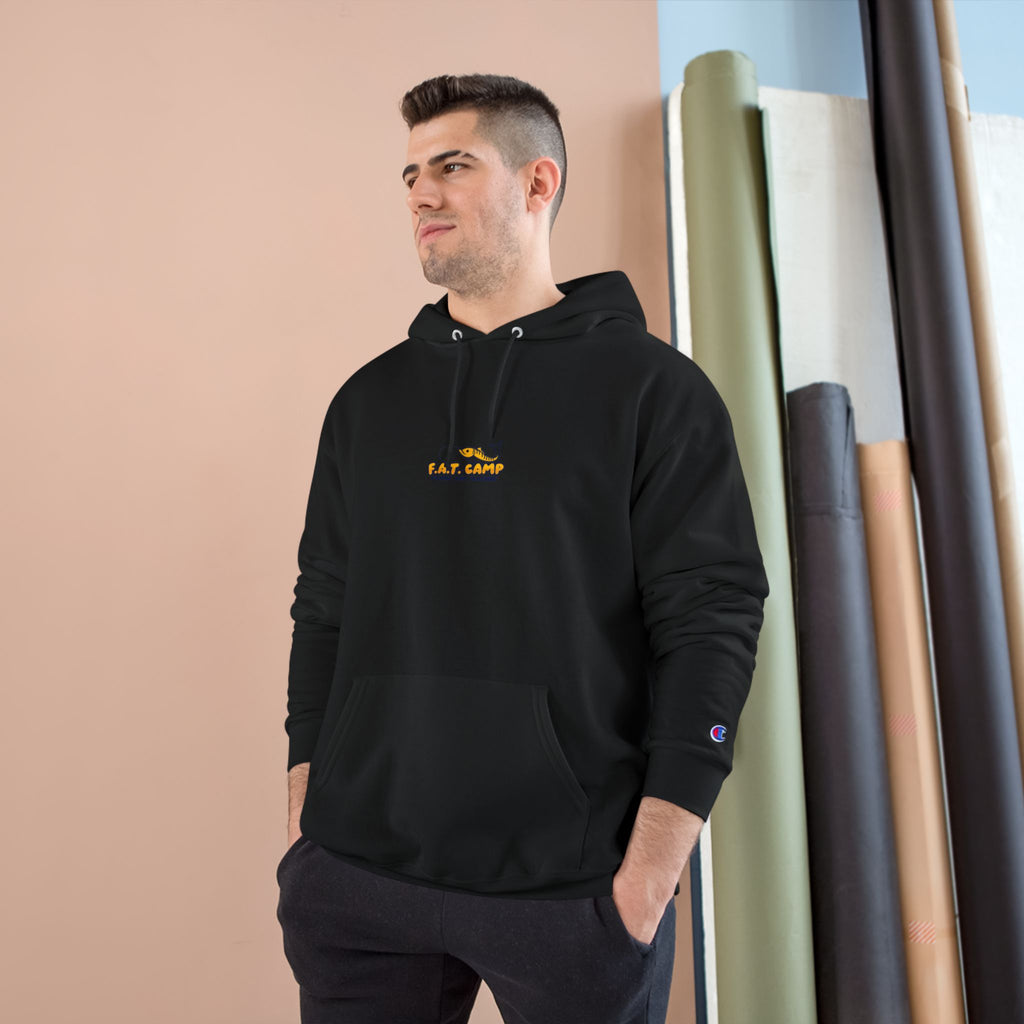 Gold Little Champion logo Champion Hoodie | Small Chest Embroidered Logo
