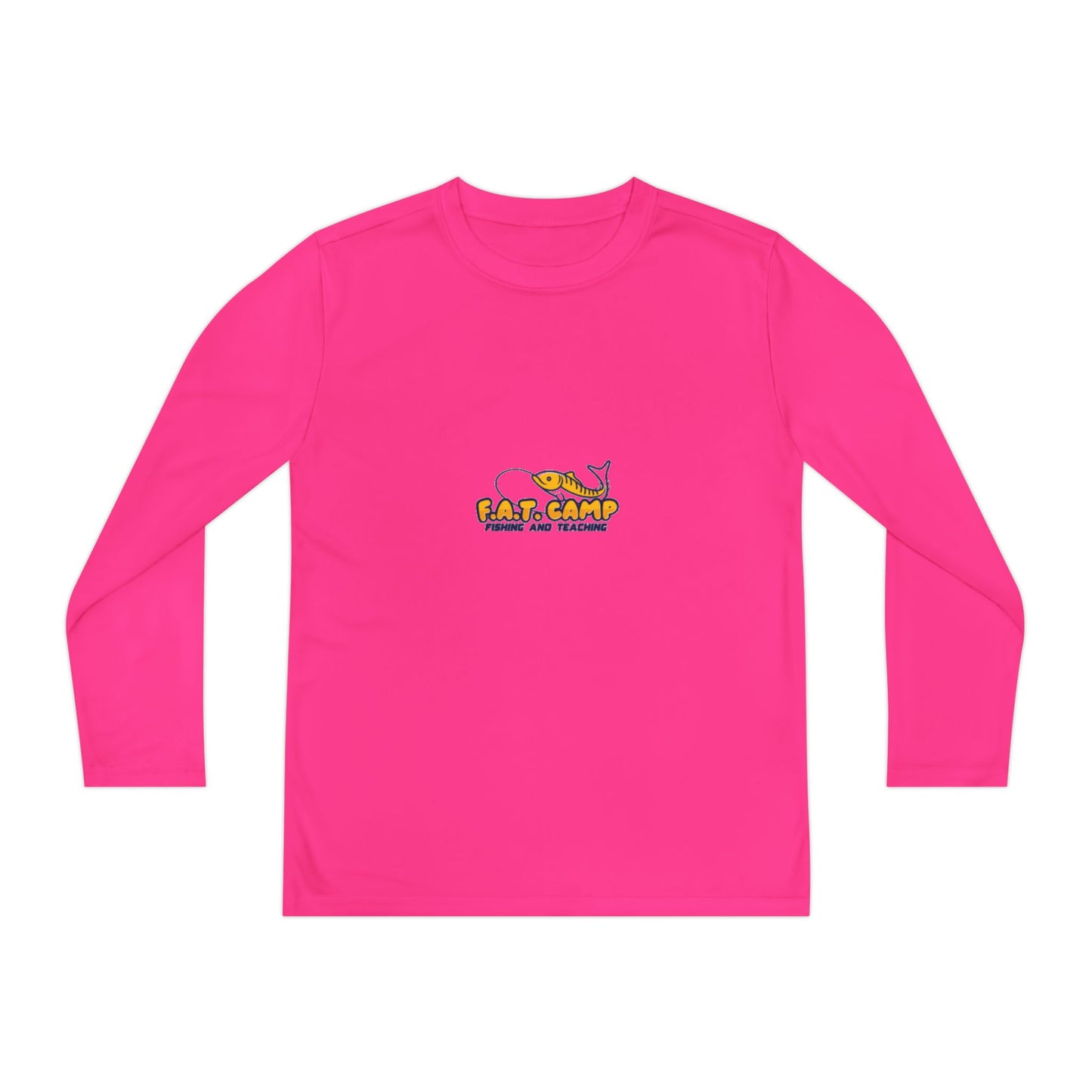 Eat Camp logo Youth Long Sleeve Tee | camper design, kids outdoor shirt