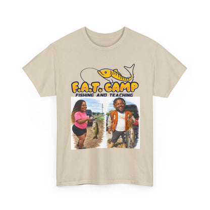 Fishing Tee — “F.A.T. Camp” 318 Baby / Nesha "Pretty Girls Fish Too" Graphic Shirt