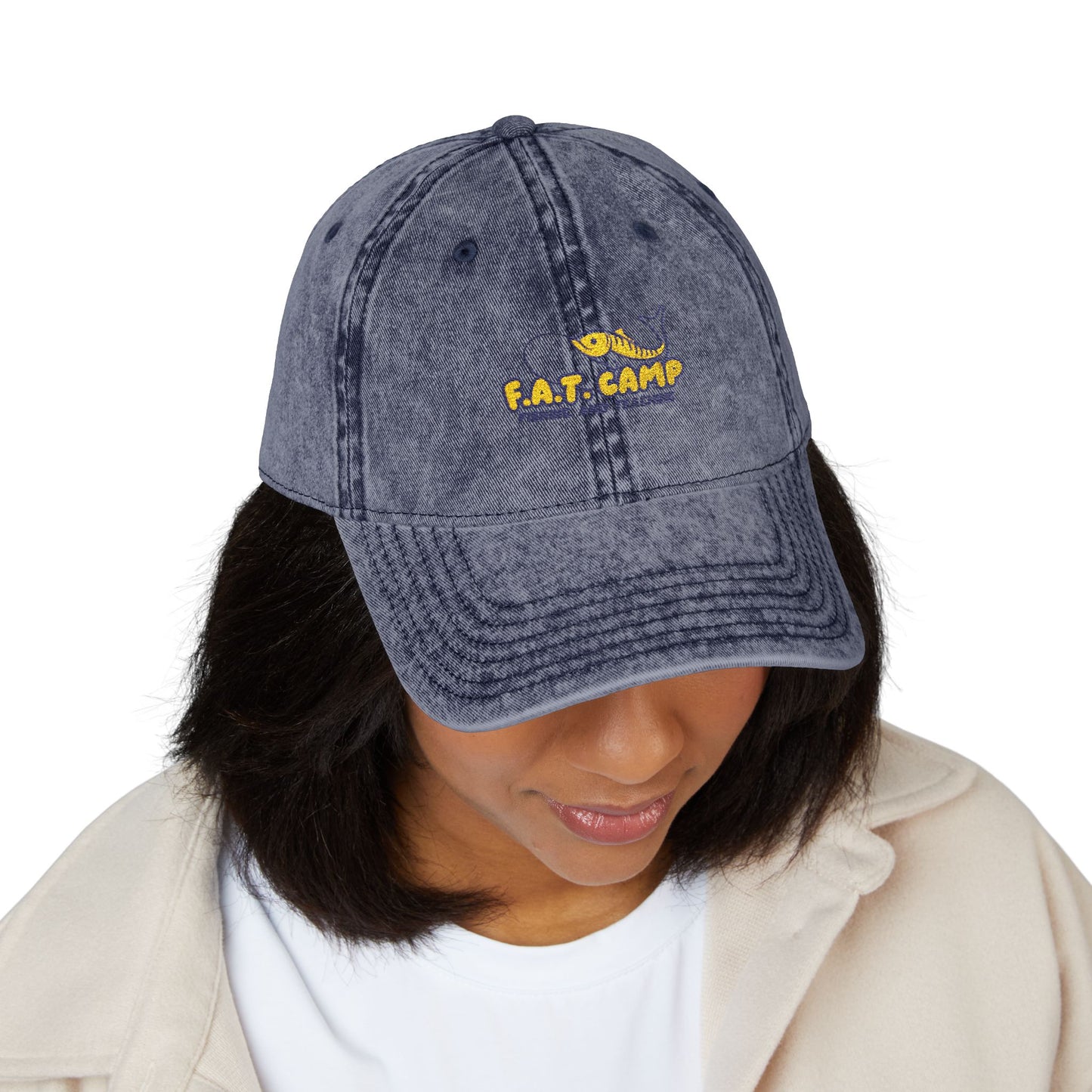 Tiny Sunflower Embroidery Vintage Cap | Distressed Baseball Hat