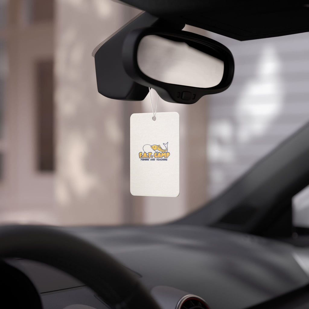 Fat Camp Whale Illustration Car Air Freshener | Cute Nautical Car Scent