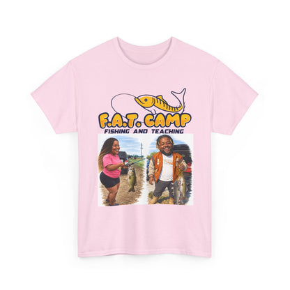 Fishing Tee — “F.A.T. Camp” 318 Baby / Nesha "Pretty Girls Fish Too" Graphic Shirt