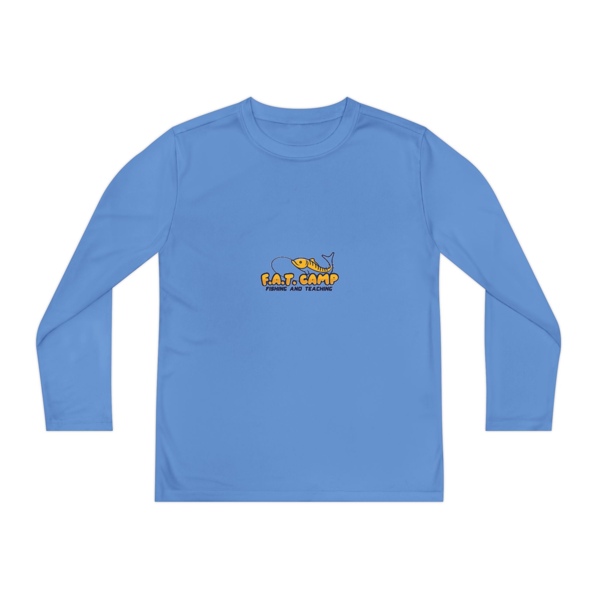 Eat Camp logo Youth Long Sleeve Tee | camper design, kids outdoor shirt