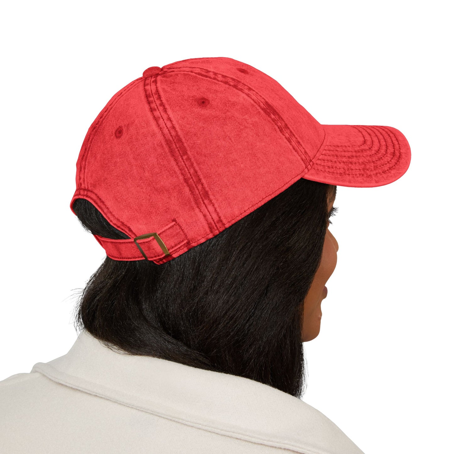 Tiny Sunflower Embroidery Vintage Cap | Distressed Baseball Hat