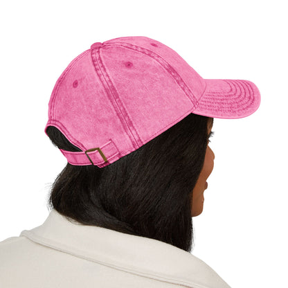 Tiny Sunflower Embroidery Vintage Cap | Distressed Baseball Hat
