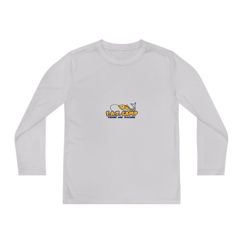 Eat Camp logo Youth Long Sleeve Tee | camper design, kids outdoor shirt