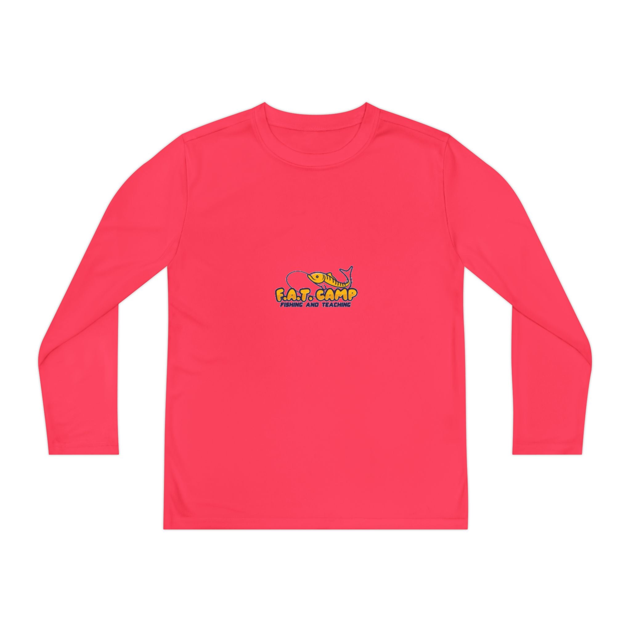 Eat Camp logo Youth Long Sleeve Tee | camper design, kids outdoor shirt
