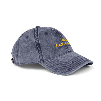 Tiny Sunflower Embroidery Vintage Cap | Distressed Baseball Hat