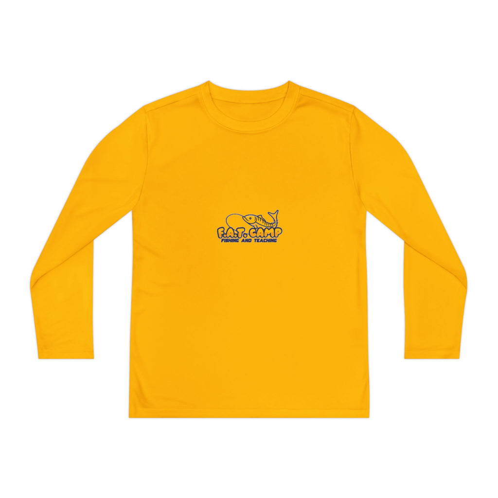 Eat Camp logo Youth Long Sleeve Tee | camper design, kids outdoor shirt