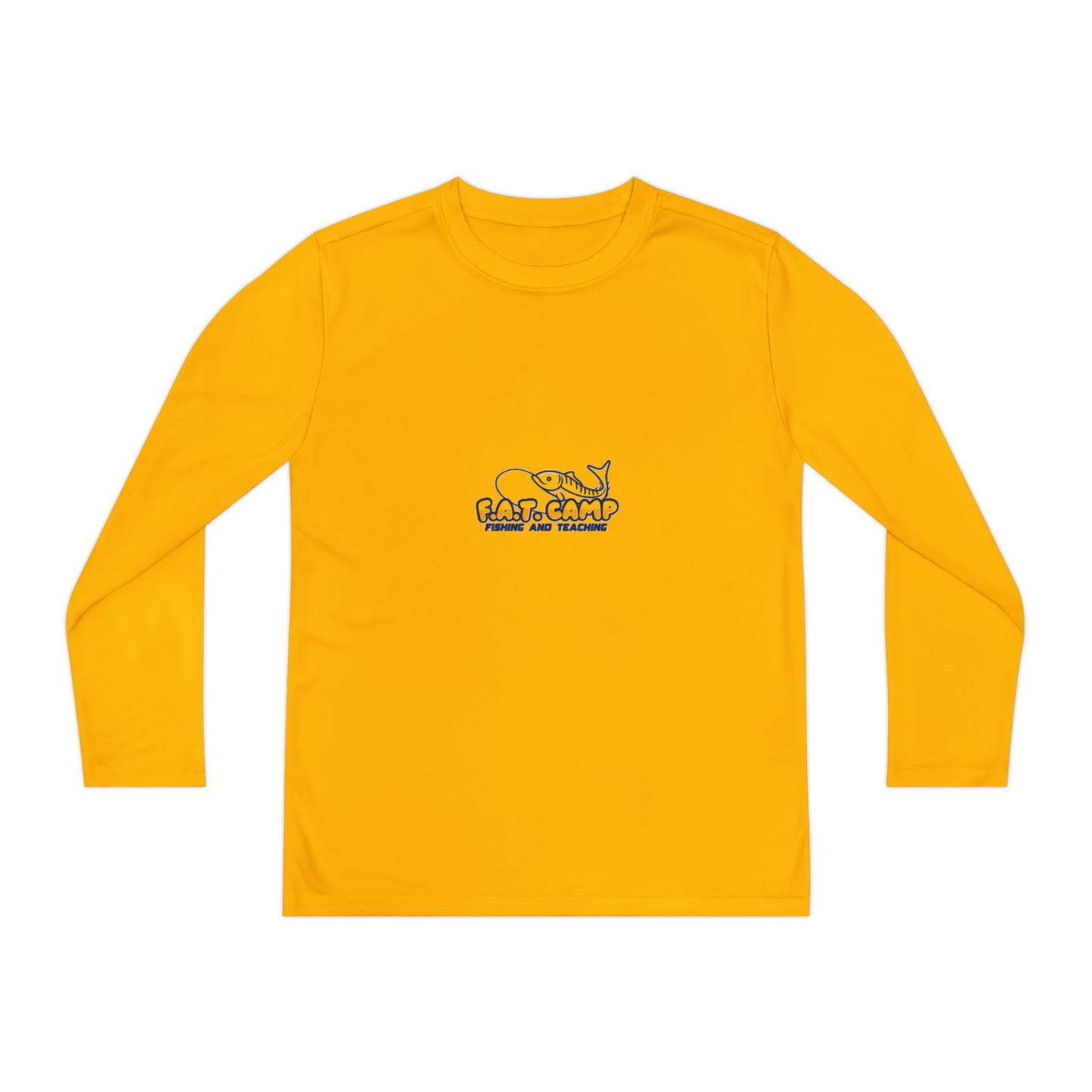 Eat Camp logo Youth Long Sleeve Tee | camper design, kids outdoor shirt