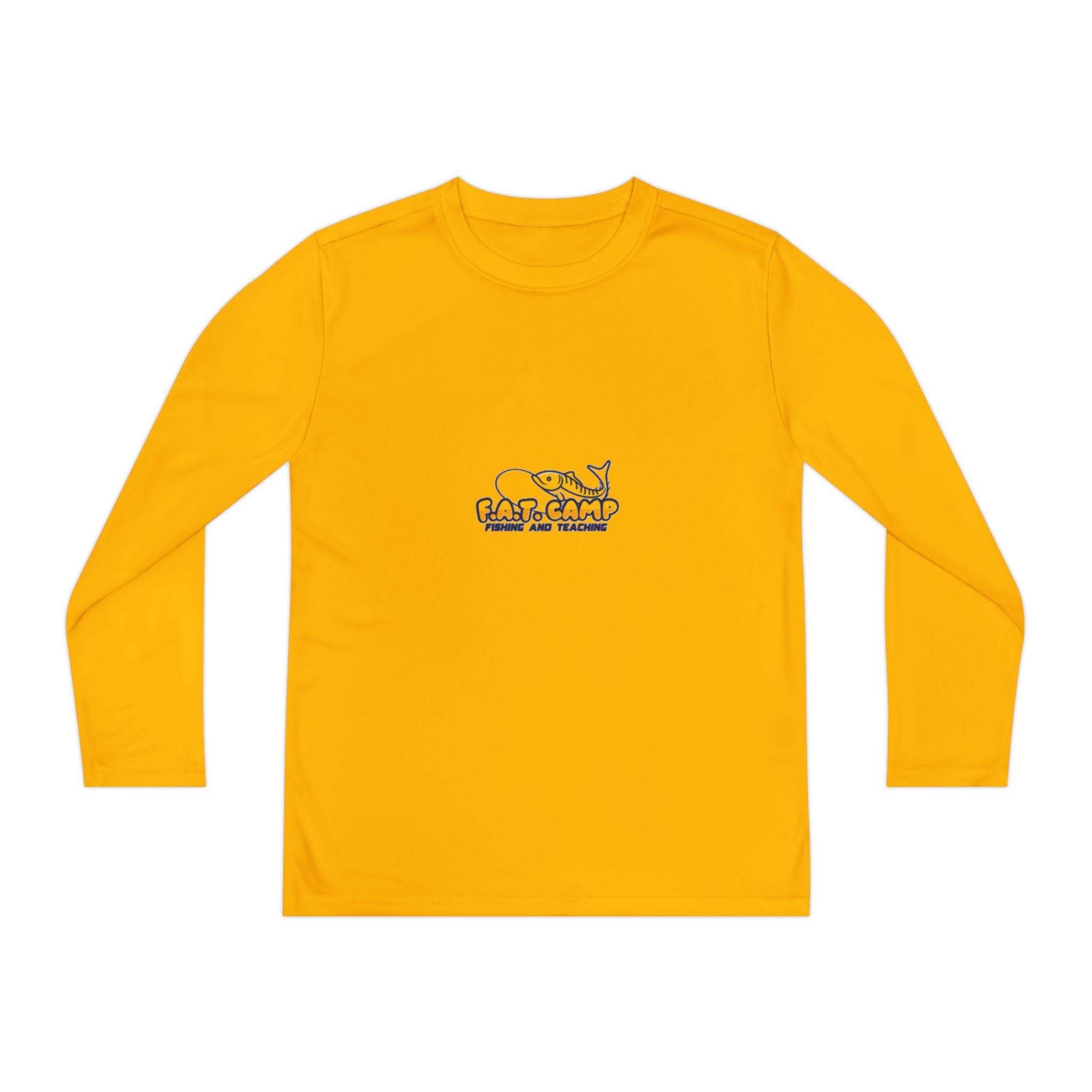 Eat Camp logo Youth Long Sleeve Tee | camper design, kids outdoor shirt