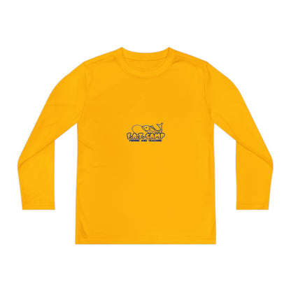Eat Camp logo Youth Long Sleeve Tee | camper design, kids outdoor shirt