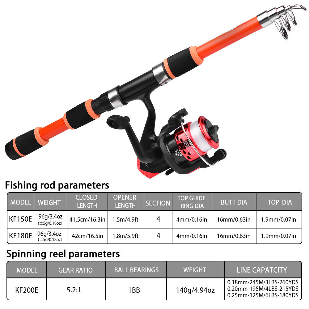 Tossing Casting Rods Fishing Wheel Fishing Rod Combination Suit