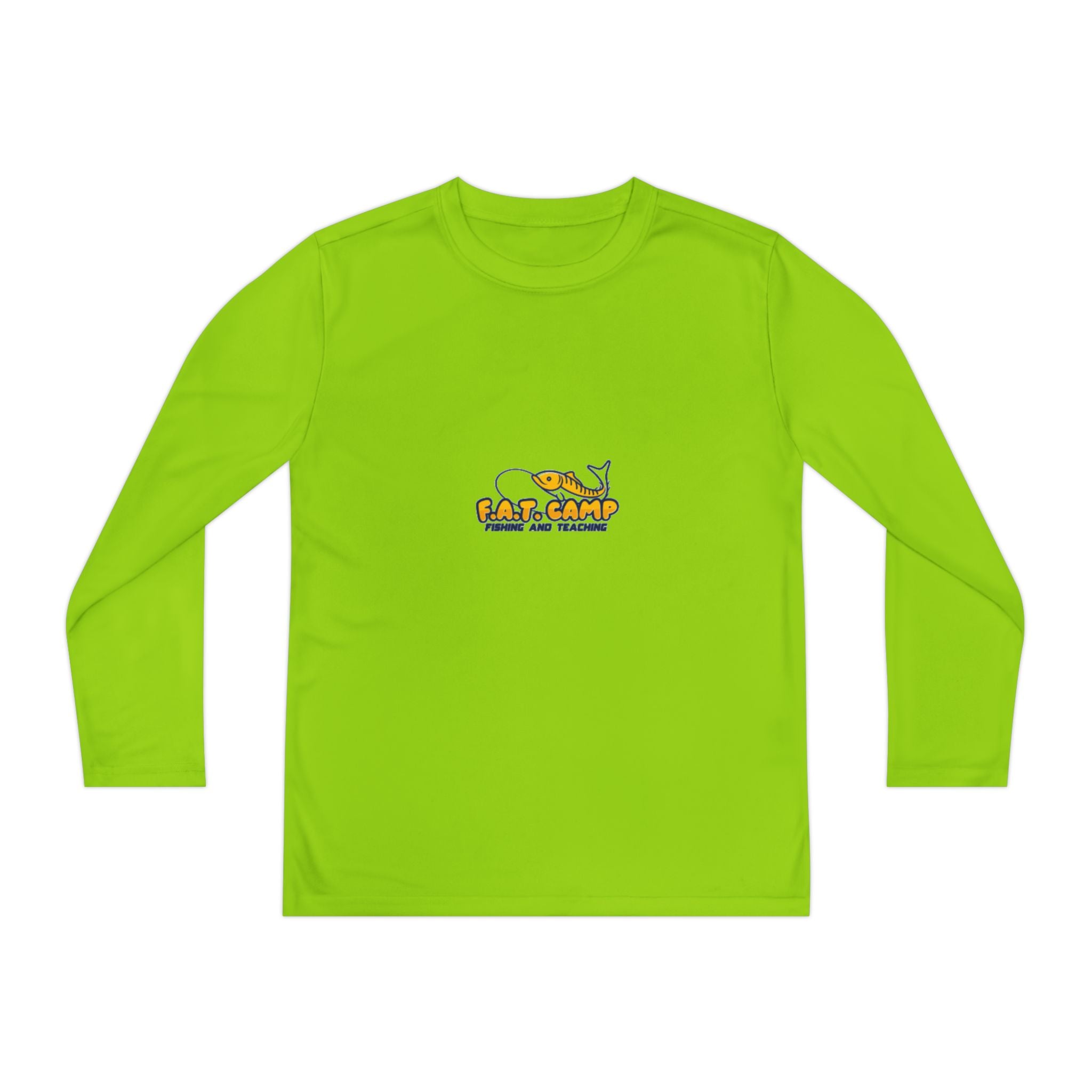 Eat Camp logo Youth Long Sleeve Tee | camper design, kids outdoor shirt