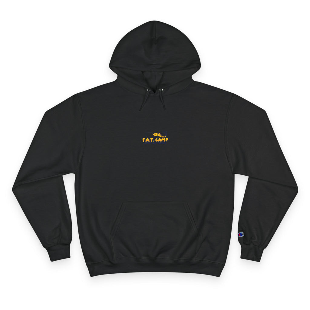 Gold Little Champion logo Champion Hoodie | Small Chest Embroidered Logo