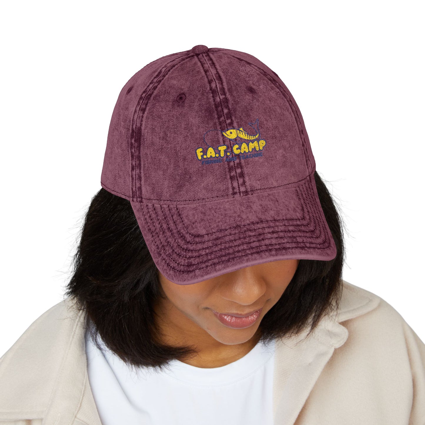 Tiny Sunflower Embroidery Vintage Cap | Distressed Baseball Hat