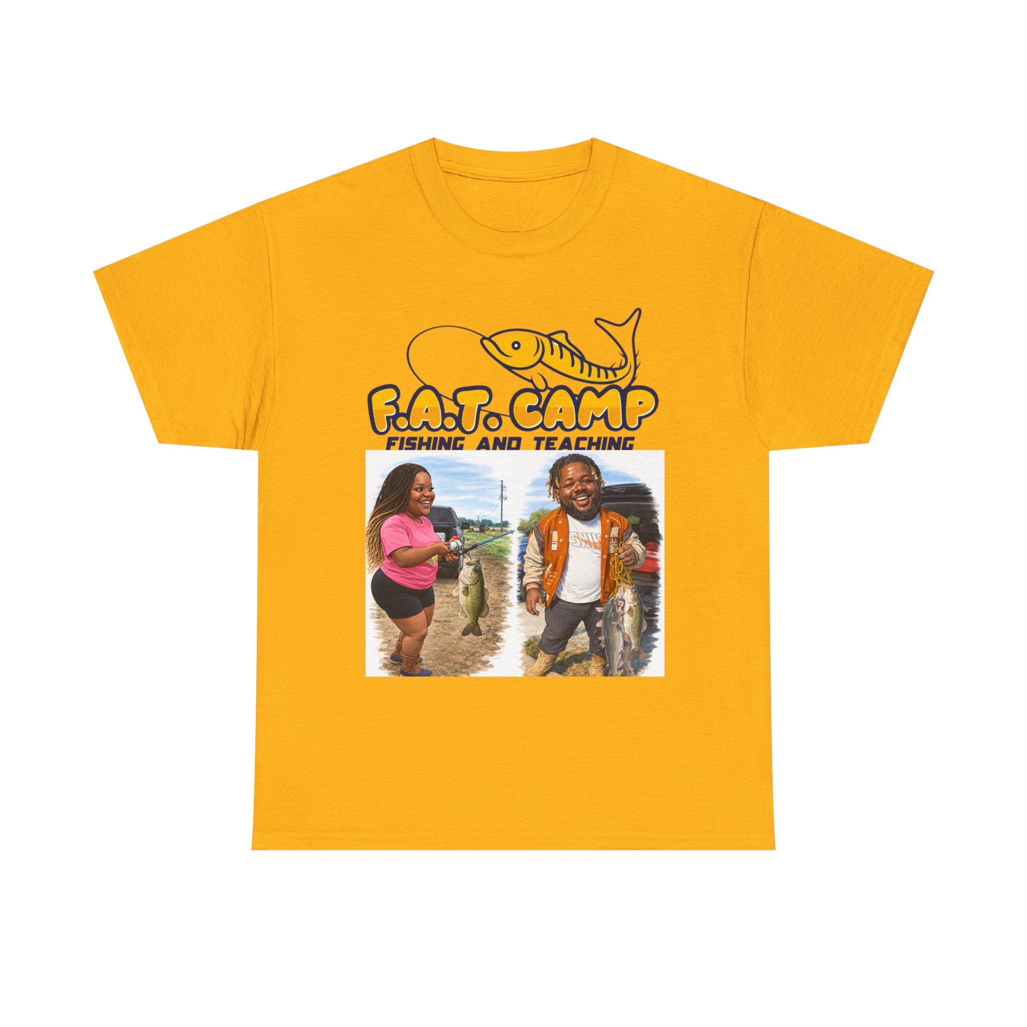 Fishing Tee — “F.A.T. Camp” 318 Baby / Nesha "Pretty Girls Fish Too" Graphic Shirt