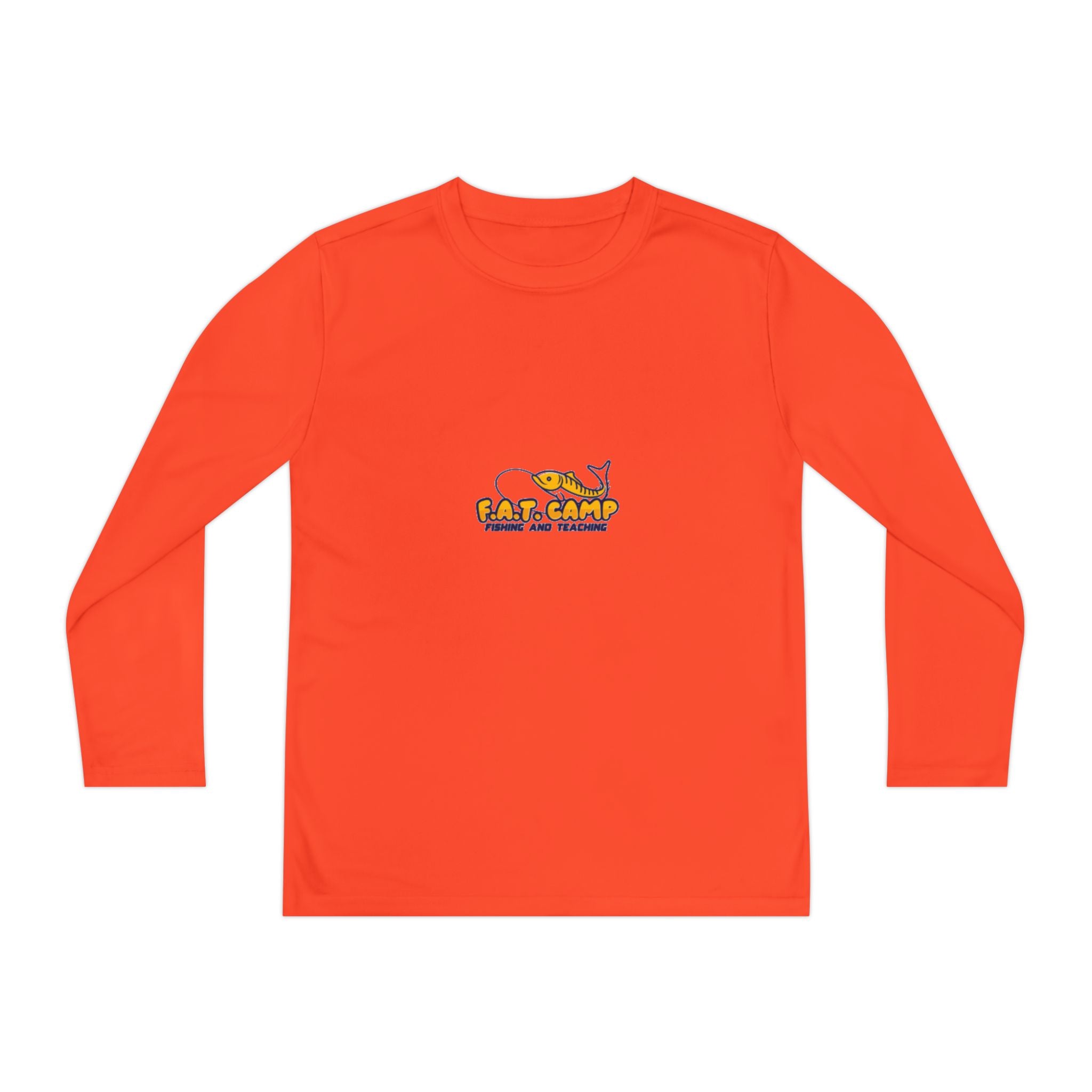 Eat Camp logo Youth Long Sleeve Tee | camper design, kids outdoor shirt