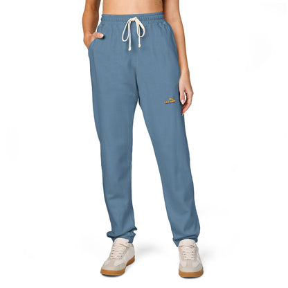 Tiny Sunrise Embroidered Sweatpants | Garment-Dyed Fleece Joggers