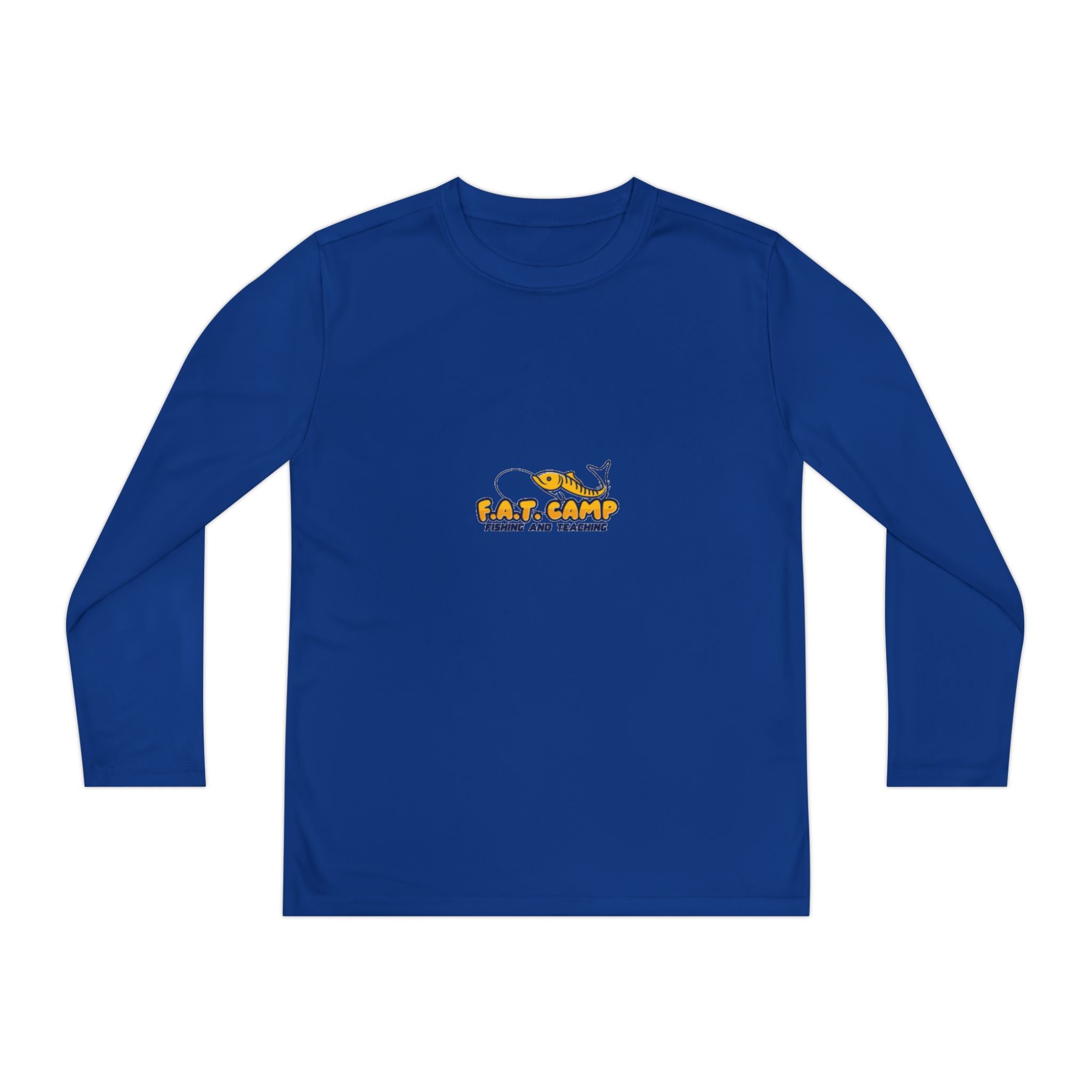 Eat Camp logo Youth Long Sleeve Tee | camper design, kids outdoor shirt