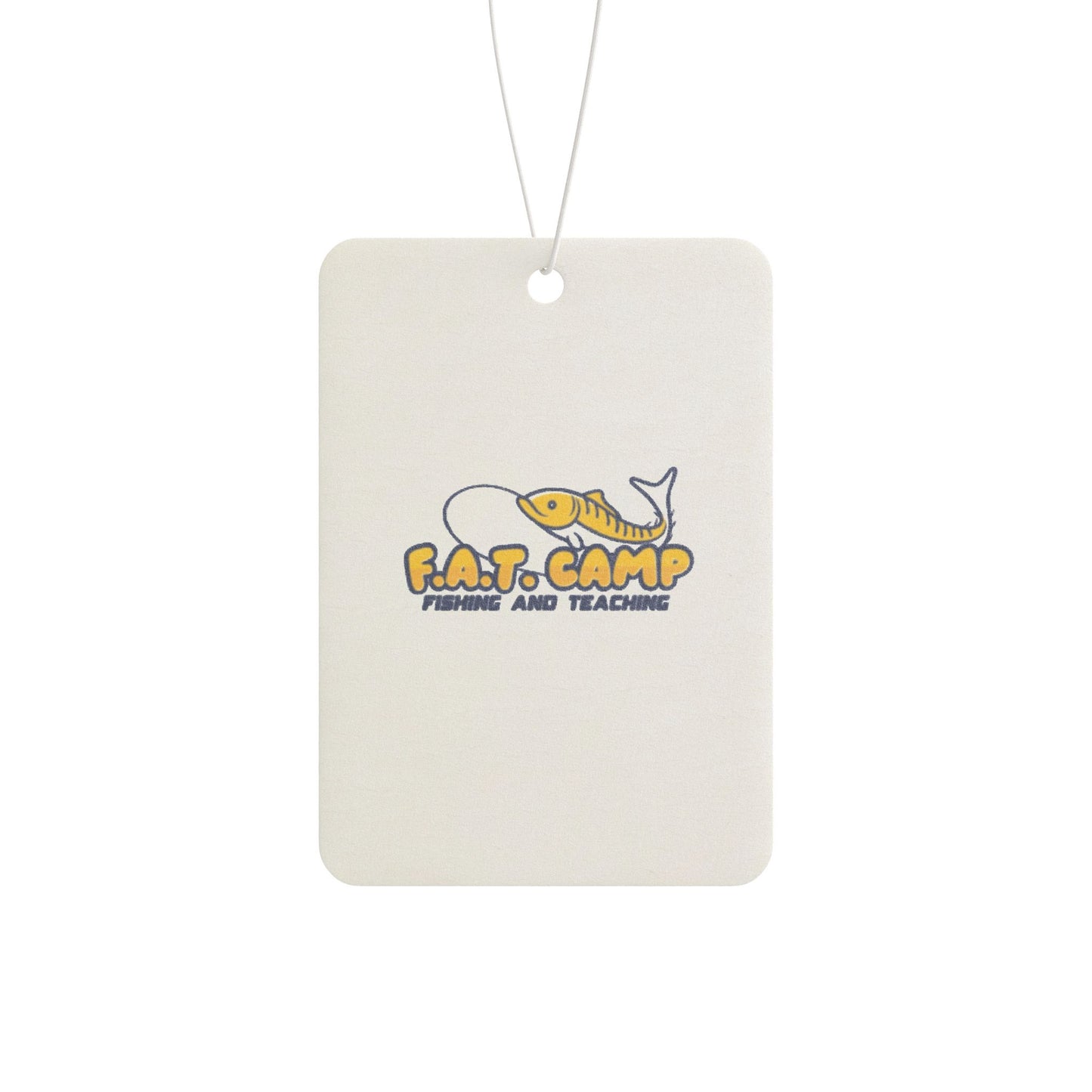 Fat Camp Whale Illustration Car Air Freshener | Cute Nautical Car Scent