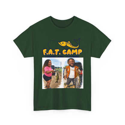 Fishing Tee — “F.A.T. Camp” 318 Baby / Nesha "Pretty Girls Fish Too" Graphic Shirt