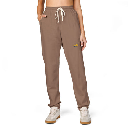 Tiny Sunrise Embroidered Sweatpants | Garment-Dyed Fleece Joggers