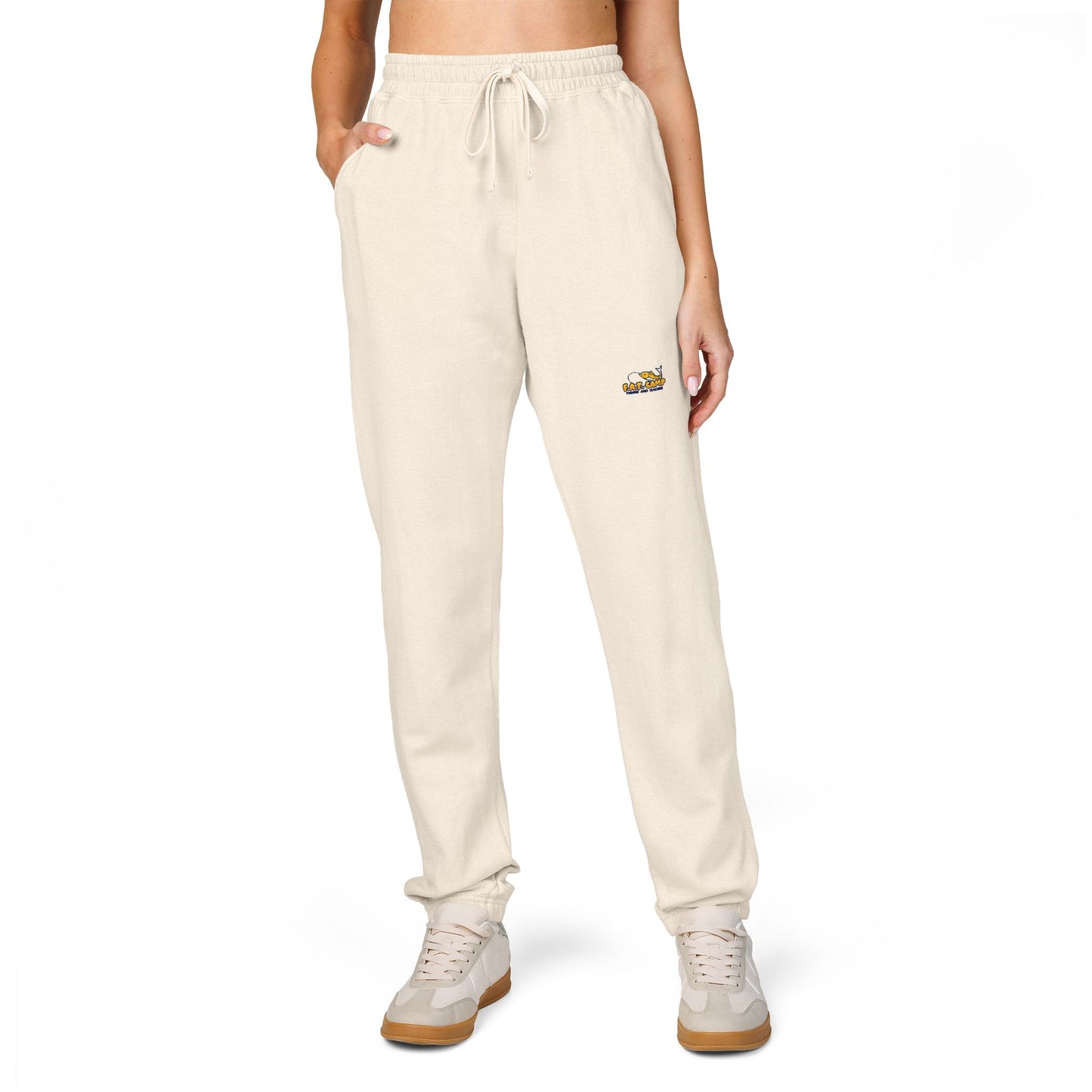 Tiny Sunrise Embroidered Sweatpants | Garment-Dyed Fleece Joggers