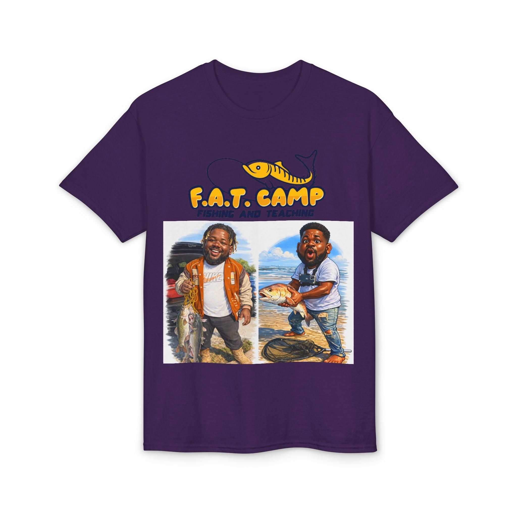 F.A.T. Camp Fishing T-Shirt — “D. Hayes: Gotta Hold Ya Mouth Right” Graphic Tee